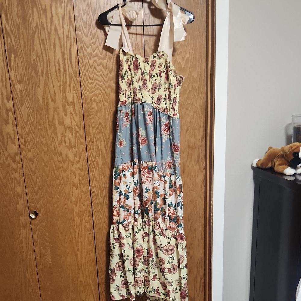 Floral Patchwork Maxi Dress
